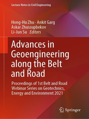 cover image of Advances in Geoengineering along the Belt and Road